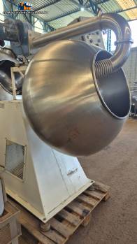 Recipiente de recubrimiento liso de acero inoxidable con soplador de aire caliente, Apitec 300 litros