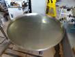 Mesa clasificadora acumuladora giratoria de acero inoxidable de 1100 mm