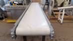 Cinta transportadora de 260 x 2000 mm, totalmente de acero inoxidable.