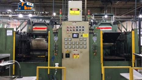 Prensa doble para vulcanizaci�n de piezas de caucho t�cnico TUNG YU 250 toneladas