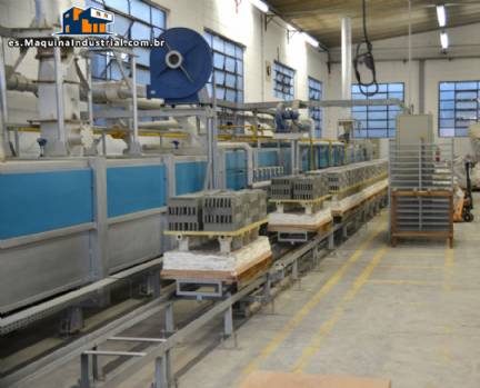 Horno de t�nel con carros para la cocci�n de baldosas cer�micas
